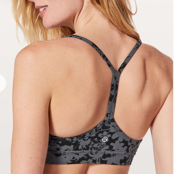 Lululemon Flow Y Black and Grey Bra size 4 - Picture 1 of 8